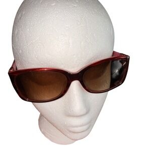 Solvari Vienna1 Burgundy Sunglasses Swarovski Elements Crystals Red Brown
